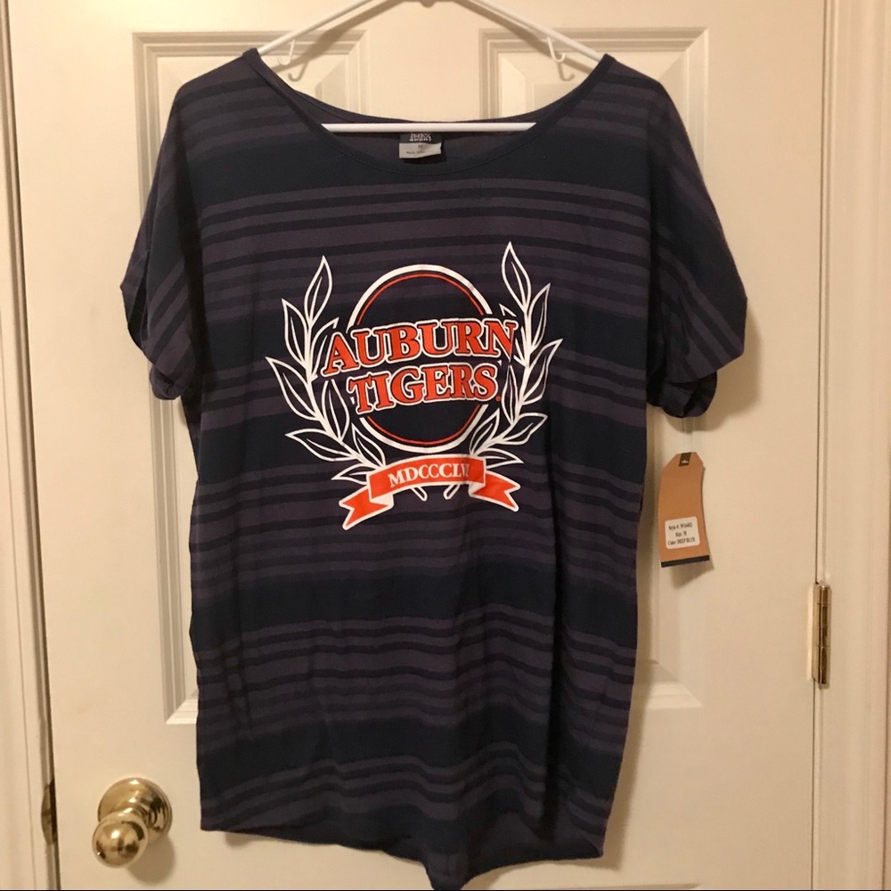 Auburn U Tigers Women’s Striped Tee Medium NWT